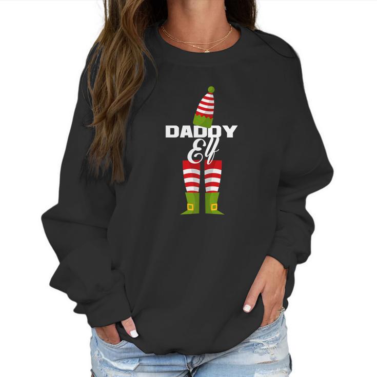 Daddy Elf Funny Pj Christmas Pajama Jammie Shirt Women Sweatshirt