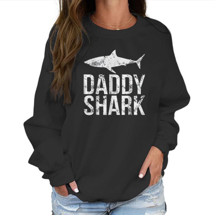 Daddy Shark Black Best Christmas Gifts For Dad Women Sweatshirt