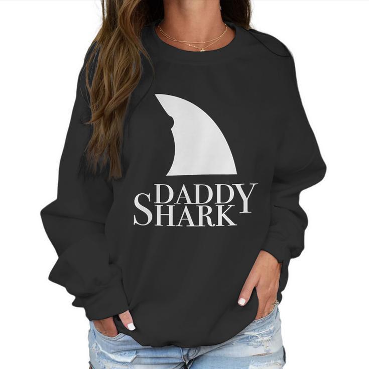 Daddy Shark Black Design Best Christmas Gifts For Dad Women Sweatshirt