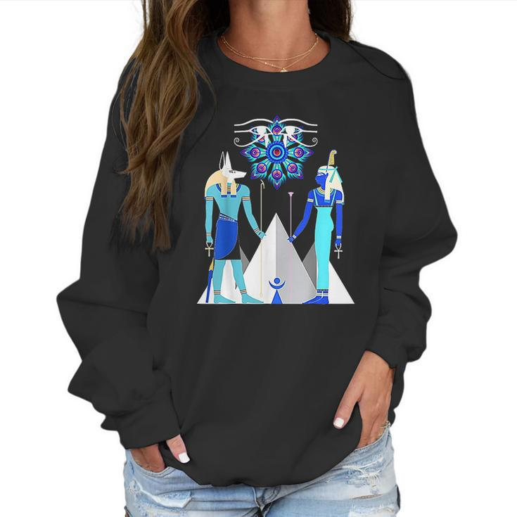 Egyptian God Anubis And Goddess Women Sweatshirt