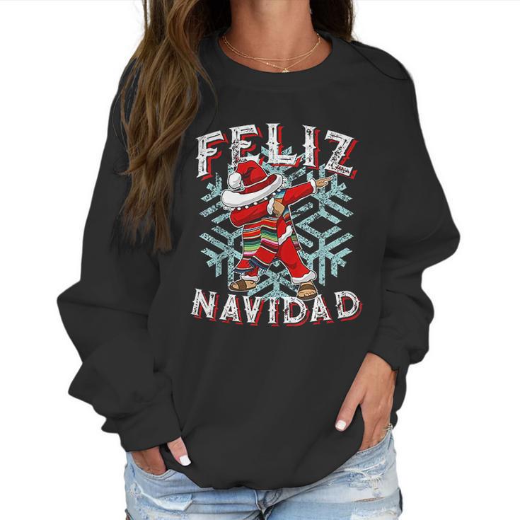 Feliz Navidad Dabbing Christmas Gift Women Sweatshirt