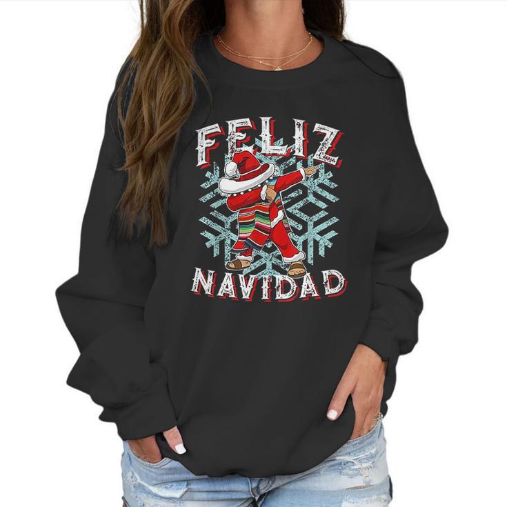 Feliz Navidad Dabbing Christmas Sombrero Women Sweatshirt