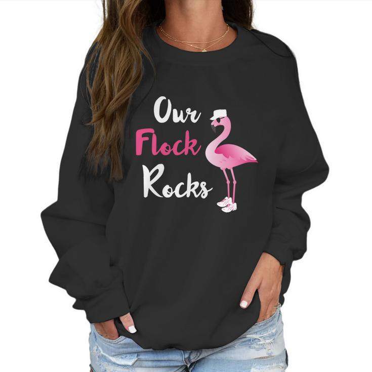 Our Flock Rocks Adorable Flamingo Cruise Christmas Vacation Gift Women Sweatshirt