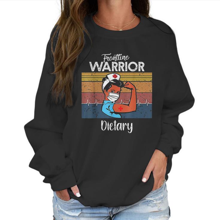 Frontline Warrior Dietary Vintage Women Strong Women Sweatshirt