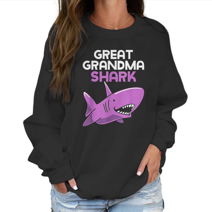 Great Grandma Shark Funny Family Gift Women Sweatshirt