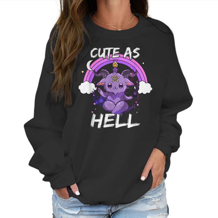 Halloween Baphomet Satan As Hell Pastel Goth Raglan   Men Women T-Shirt Graphic Print Casual Unisex Tee Women Sweatshirt