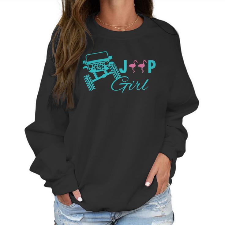 Jeep Girl Flamingo Women Sweatshirt