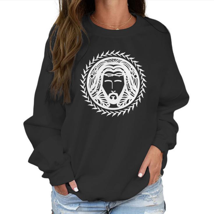 Jesus Easter Vintage Emblem Thorns Logo Women Sweatshirt