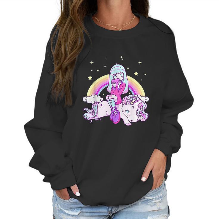 Kawaii Pastel Goth Rainbow Unicorn Cute Girl Women Sweatshirt