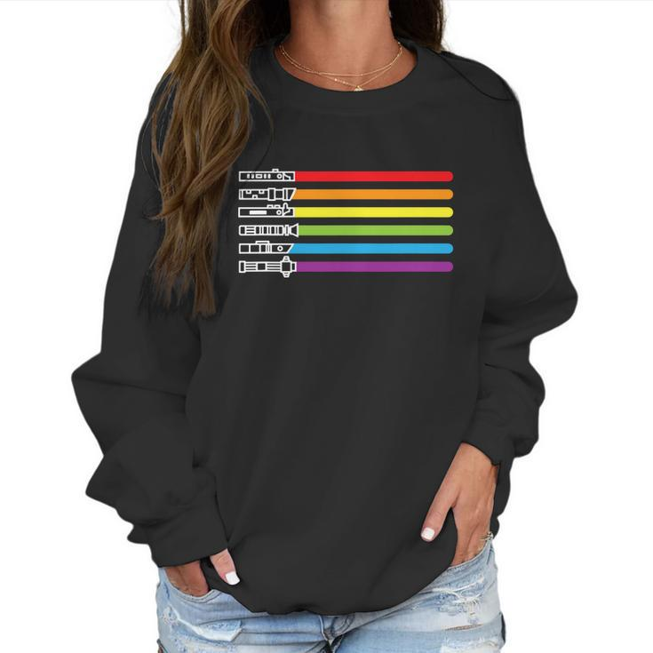 Lgbt Gay Saber Tee Rainbow Lgbt Pride Month 2022 Graphic Design Printed Casual Daily Basic Women Sweatshirt