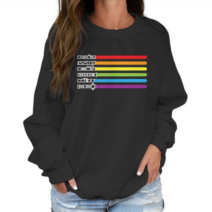 Light Sword Rainbow Pride Saber Lgbt Pride Month Women Sweatshirt