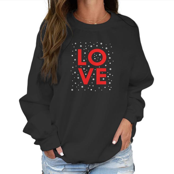 Love - Christmas - Santa Claus - Snow - Snowflakes Women Sweatshirt