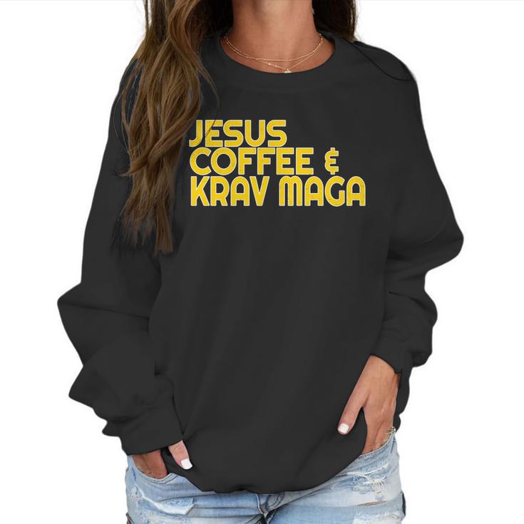 I Love Jesus Coffee Krav Maga Mixed Mma Sparring Tee Women Sweatshirt