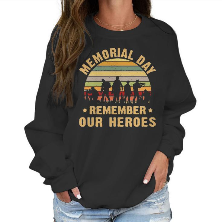 Memorial Day Remember Our Heroes Womens Triblend Scoop Women Sweatshirt