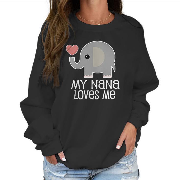 Nana  Loves Me Gift For Grandkids Infant Creeper Women Sweatshirt