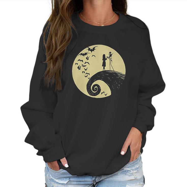 Nightmare Christmas Jack Skellington Sally Romance Moon Women Sweatshirt