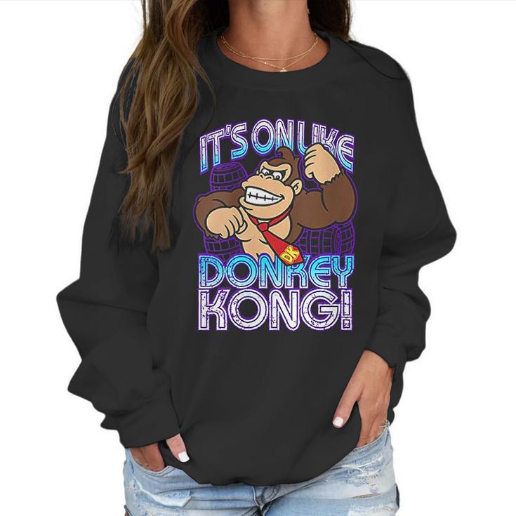 Womens Nintendo Donkey Kong Its On Taunt Women Sweatshirt