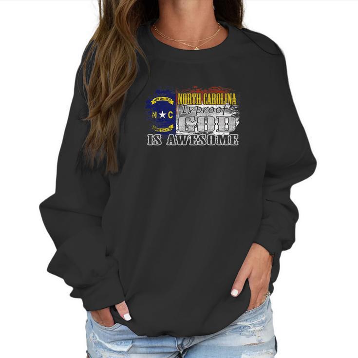 North Carolina Is Proof God Is Awesome State Flag 7213 Women Sweatshirt