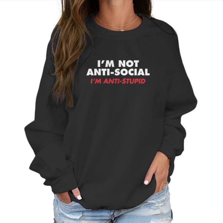 Im Not Anti-Social Im Selectively Cool Sarcastic Women Sweatshirt