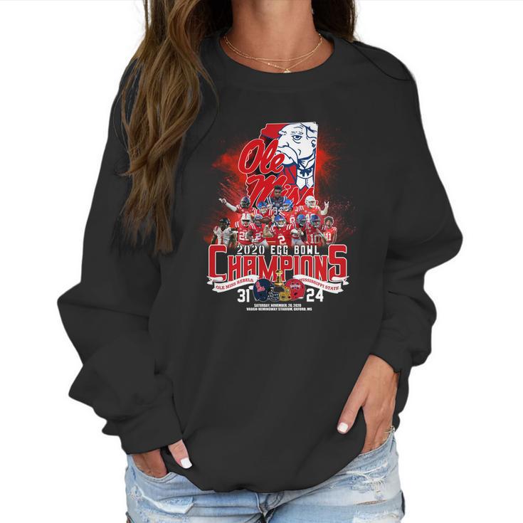 Ole Miss 2020 Egg Bowl Champions Ole Miss Rebels Vs Mississippi State Women Sweatshirt