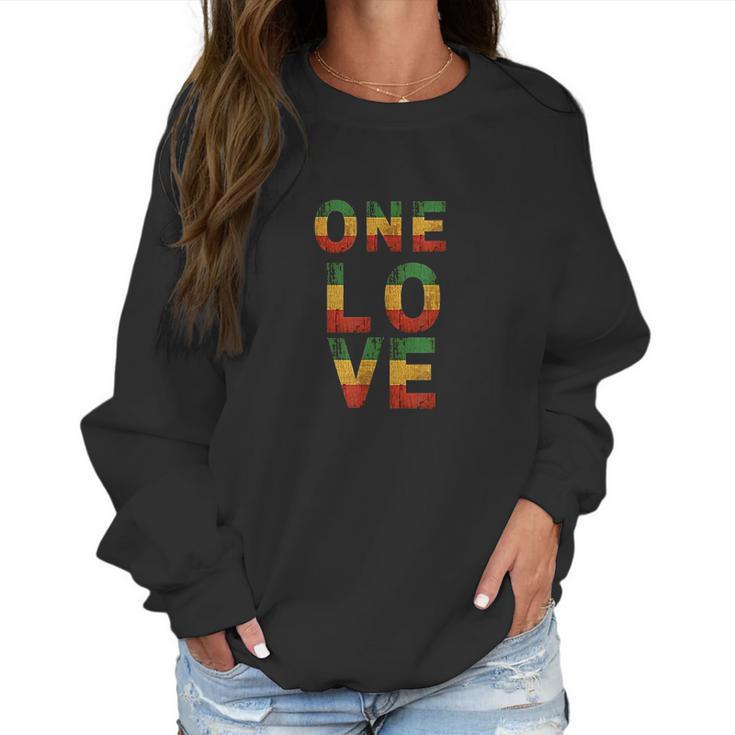 One Love Reggae Men Women Rastafari Kids Gift Women Sweatshirt