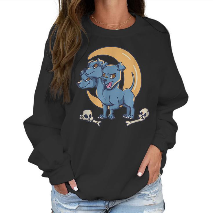 Pastel Goth Cerberus Cute Creepy 3 Headed Dog Pastel Kawaii Men Women T-Shirt Graphic Print Casual Unisex Tee Women Sweatshirt