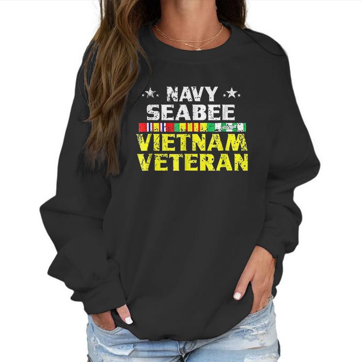 Proud Navy Seabee Vietnam Veteran Women Sweatshirt