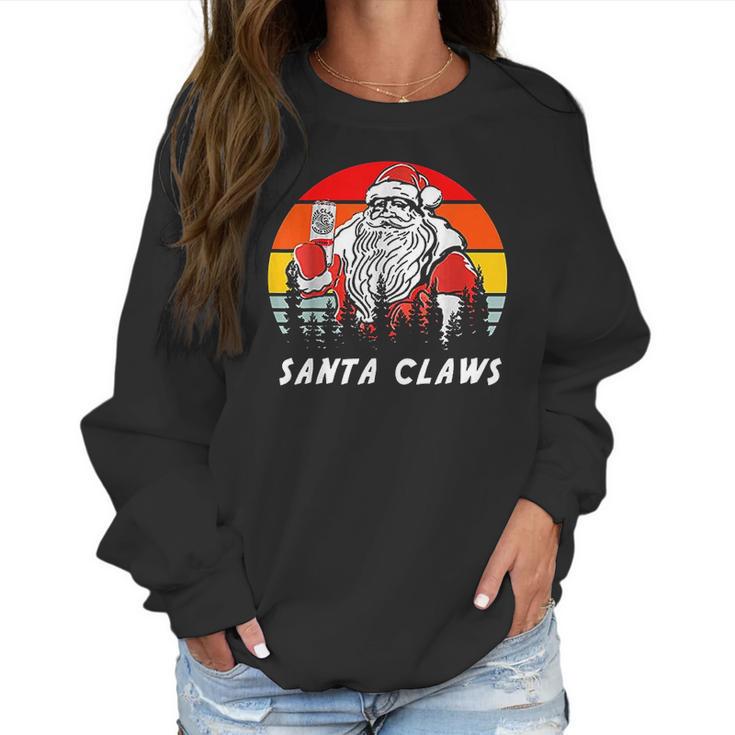 Santa Claus Drinking White Claws Christma Gift Women Sweatshirt