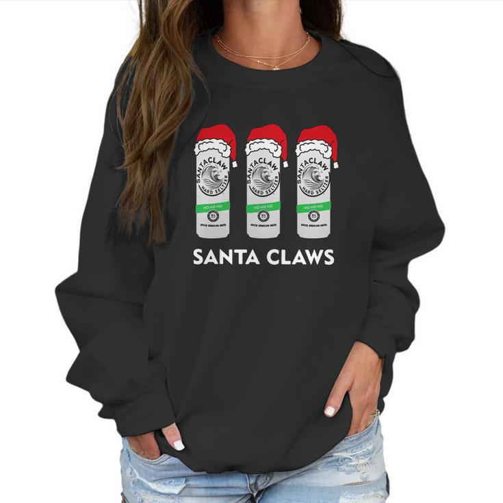 Santa Claws White Claw Hard Seltzer Christmas Shirt Women Sweatshirt