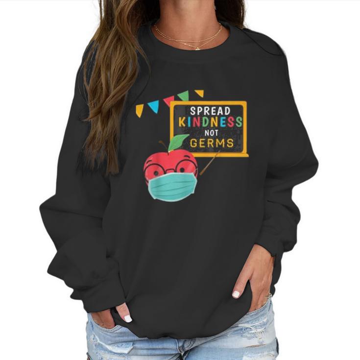 Spread Kindness Not Germs Classroom Funny Teacher Social Distancing Women Sweatshirt