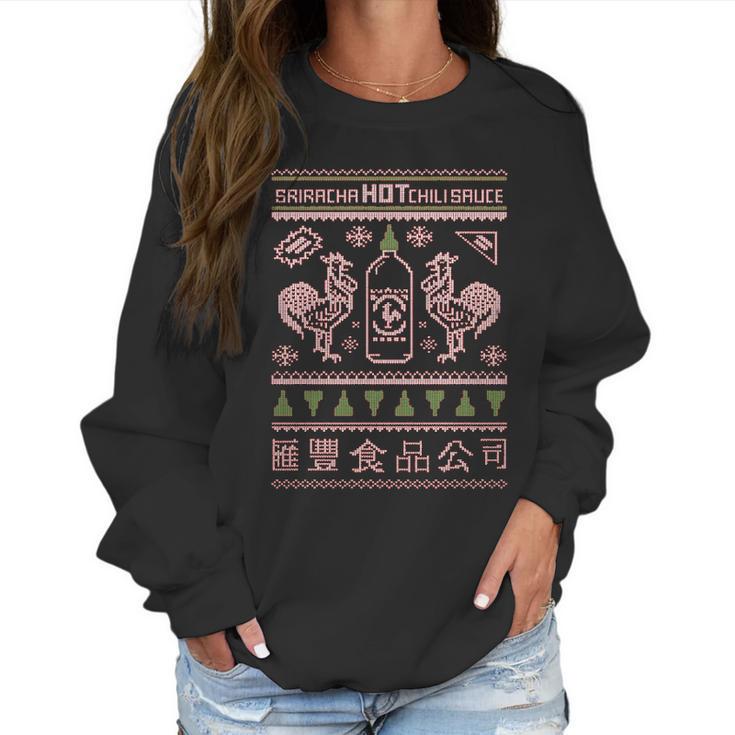 Sriracha Christmas Hot Chili Sauce Women Sweatshirt