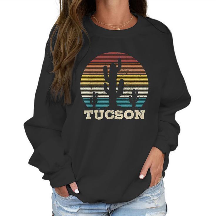 Tucson Arizona Cactus Vintage Retro Desert Women Sweatshirt