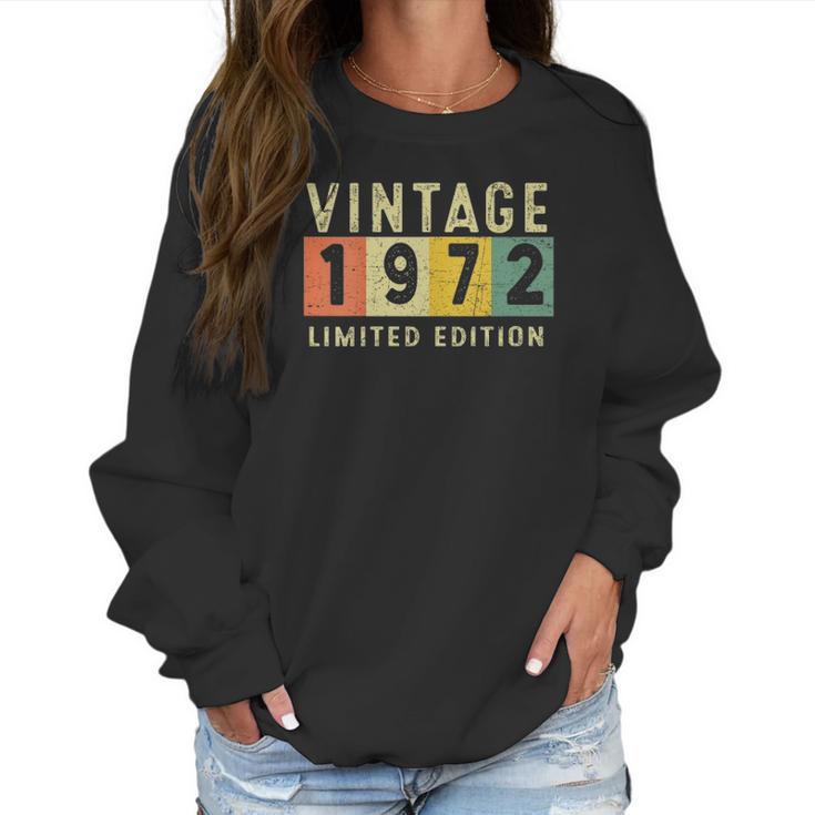 Vintage 1972 50Th Birthday 50 Years Old Gift Men Women Women Sweatshirt