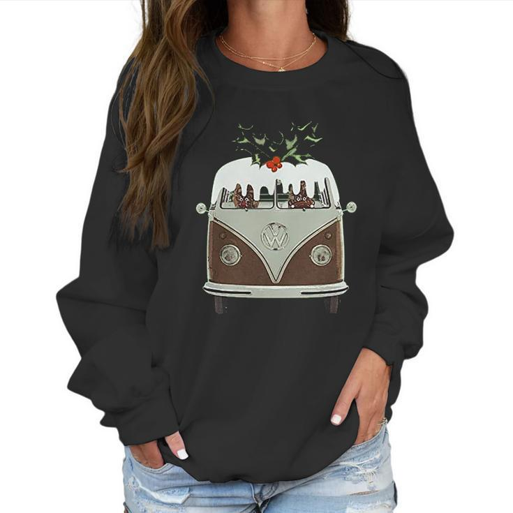 Volkswagen Christmas Pudding Camper Women Sweatshirt