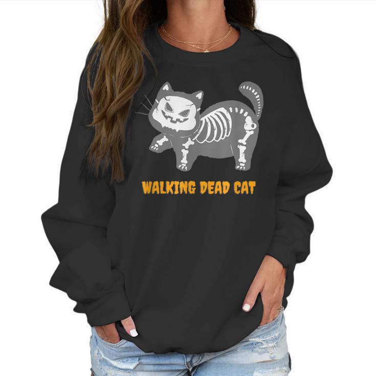 Walking Dead Cat Funny Sarcastic Humor Gift Women Sweatshirt