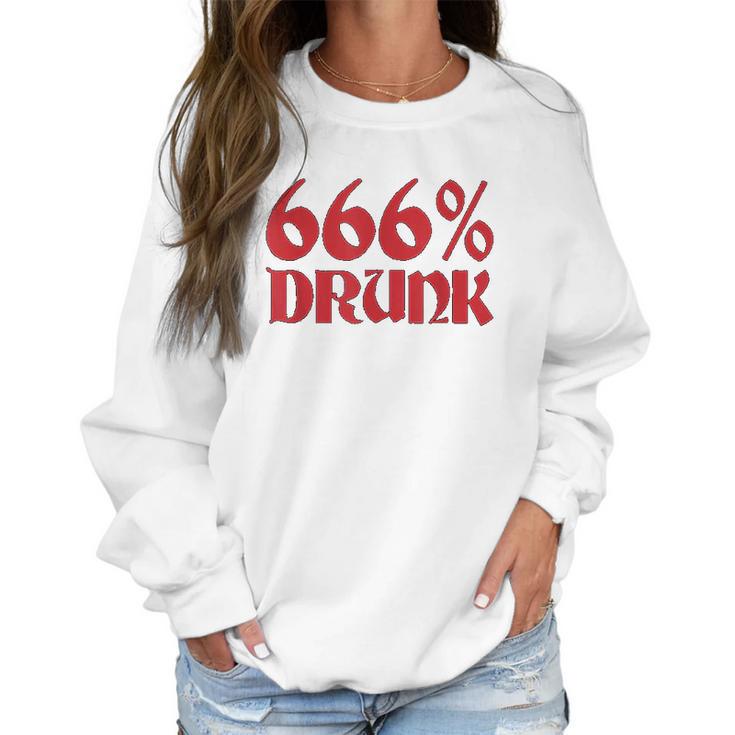 666 Drunk Satanism Women Sweatshirt