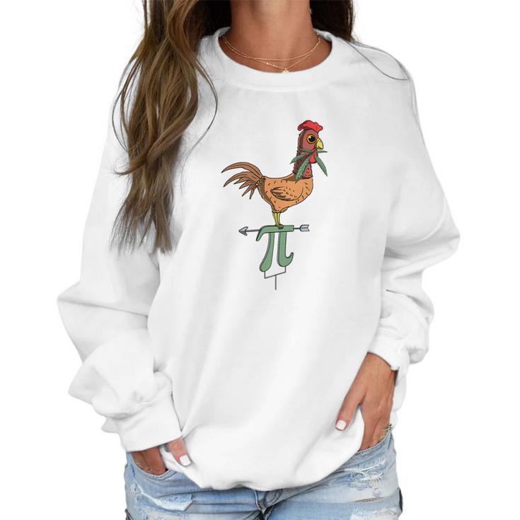 Chicken Pot Pi Marijuana Cannabis Pie Funny Math Pun Women Sweatshirt