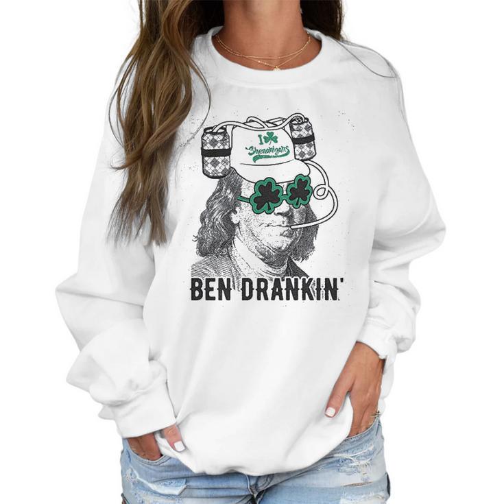 Drankin Funny Saint Patricks Day Clover Beer Franklin Irish Women Sweatshirt