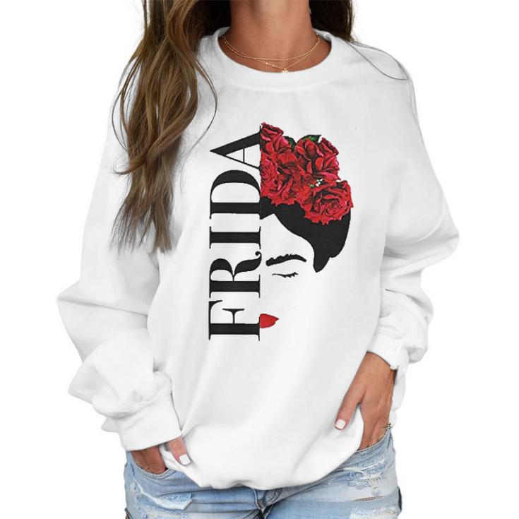 Frida Kahlo Flower Face Women Sweatshirt