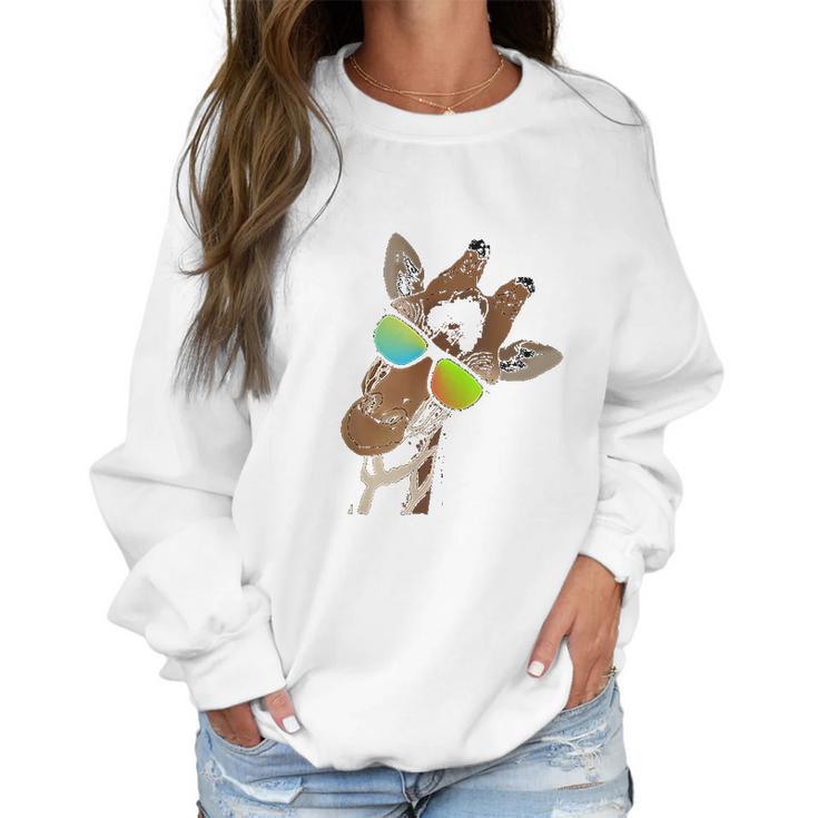 Funny Looking Giraffe For Giraffes  Zebras Lovers Women Sweatshirt