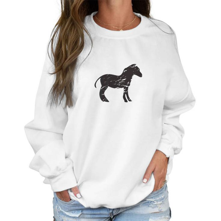Horse Stallion Or Young Colt Vintage Distressed Women Sweatshirt