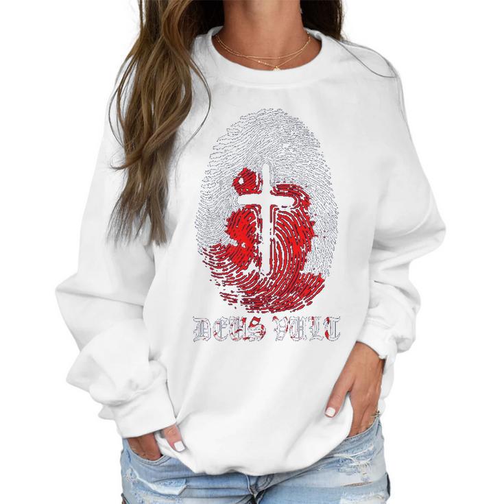 Knights Templar S Deus Vult God Wills It Women Sweatshirt