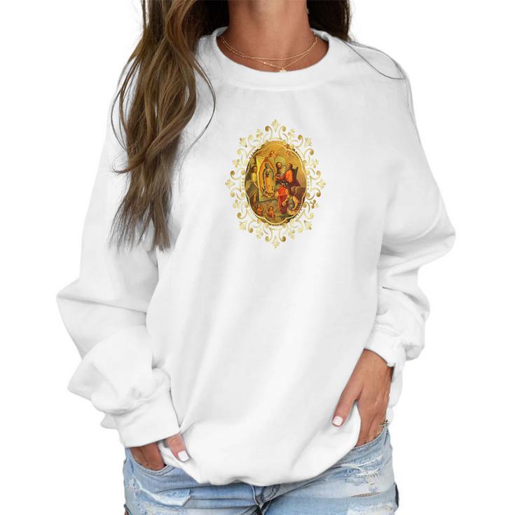 Our Lady Of Guadalupe Virgen Painted By God 110 Women Sweatshirt