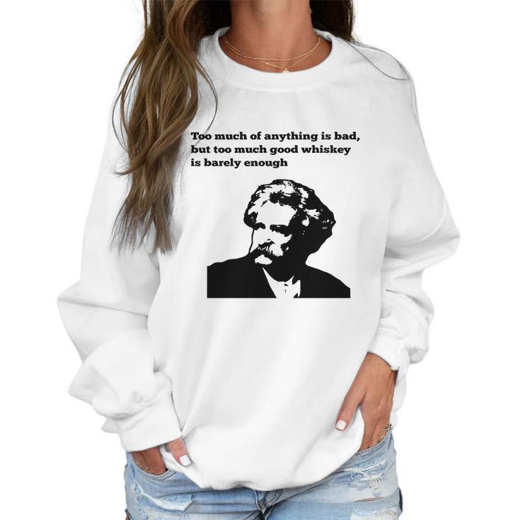 Mark Twain Whiskey Women Sweatshirt