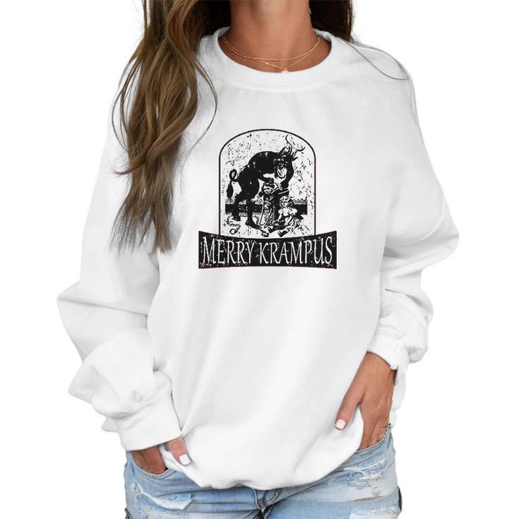 Merry Krampus Christmas Demon Women Sweatshirt