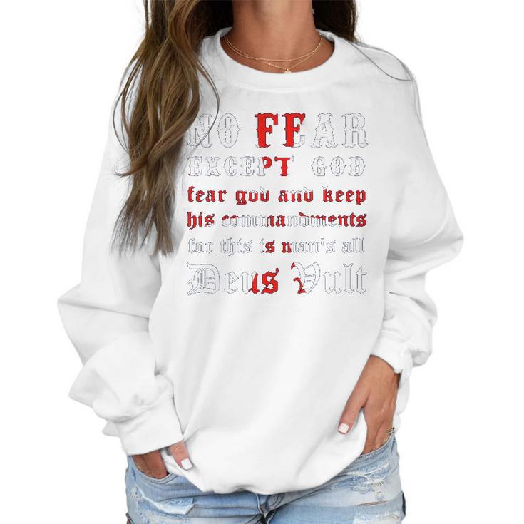 No Fear  Except God Graphic Design Printed Casual Daily Basic Women Sweatshirt