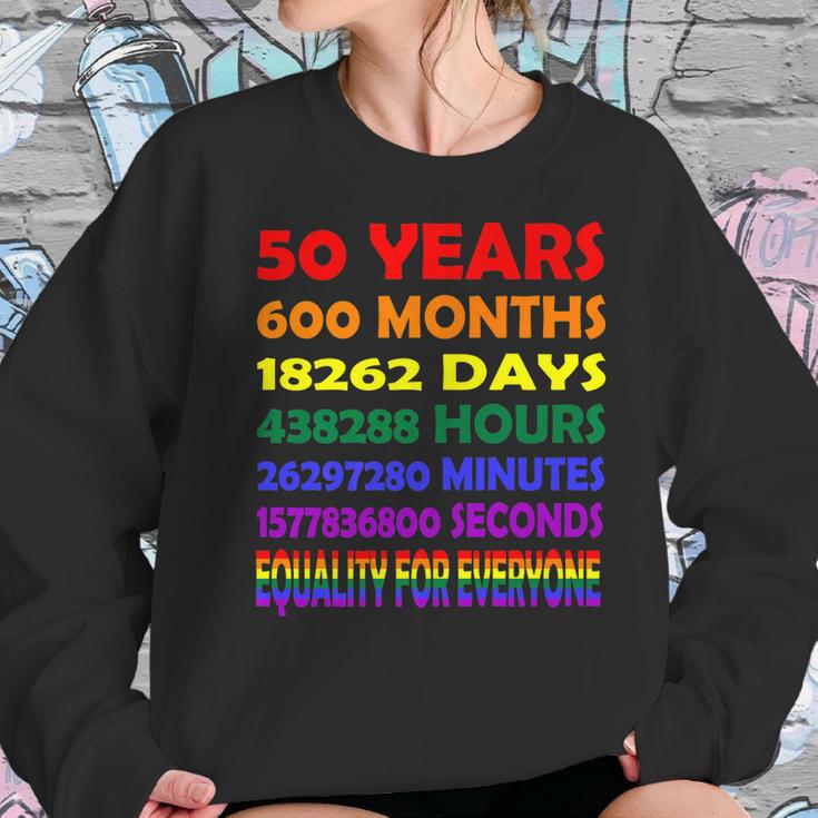 19692019 50Th Pride Anniversary 50 Years 600 Months Rainbow Women Sweatshirt Gifts for Her