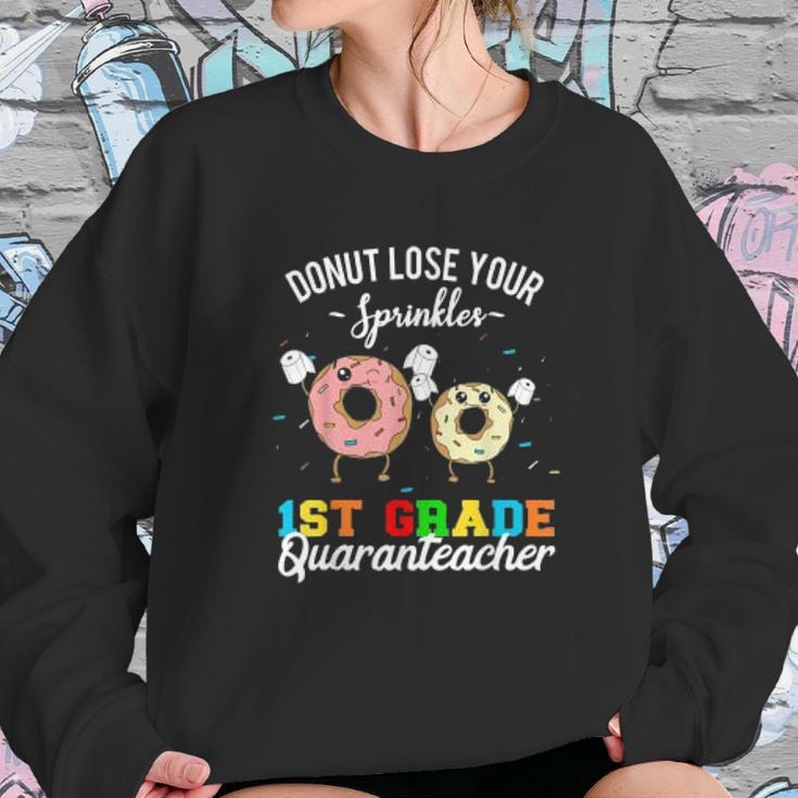 1St Grade Teacher Social Distancing Women Sweatshirt Gifts for Her