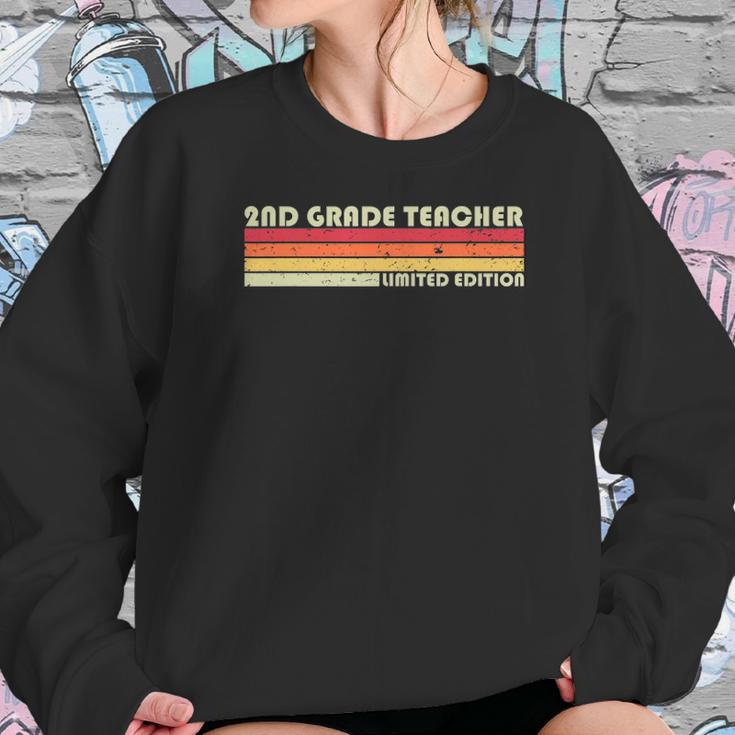 2Nd Grade Teacher Funny Job Title Profession Worker Women Sweatshirt Gifts for Her