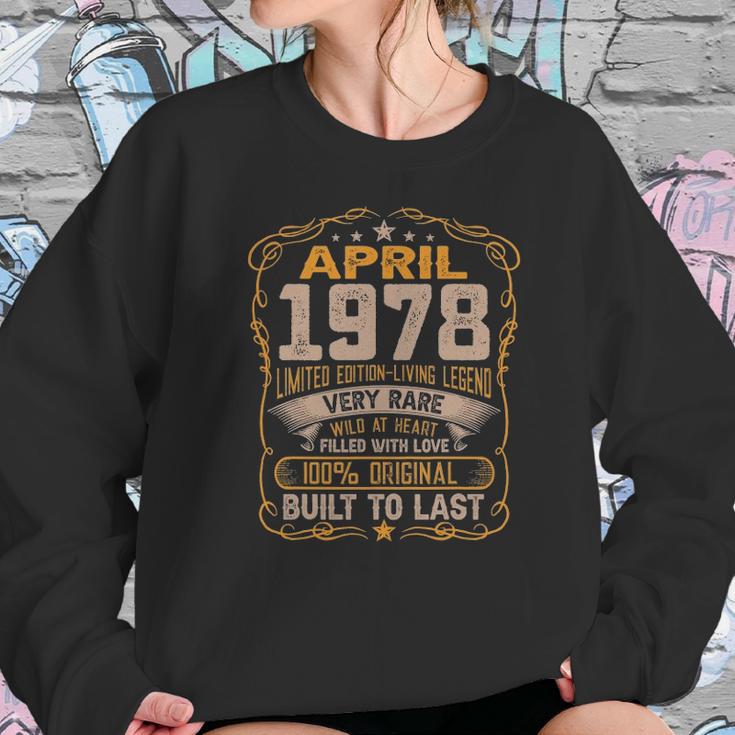 44Th Birthday Decoration April 1978 Men Women 44 Years Old Women Sweatshirt Gifts for Her